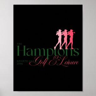 Women's Golf Shirt Hamptons Sport Club Poster