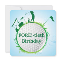Women's Golfing 40th Birthday Invitation