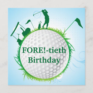 Women's Golfing 40th Birthday Invitation