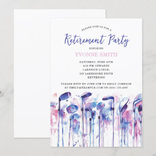 Women's Golfing Retirement Party Invitation
