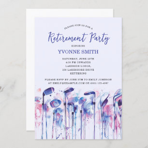 Women's Golfing Retirement Party Invitation