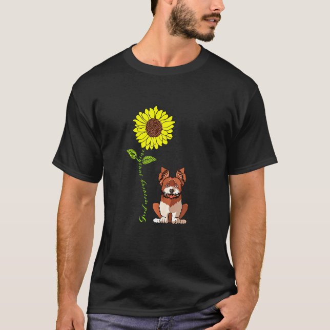 Womens Good Morning Sunshine Yorkshire Terrier Sun T-Shirt (Front)