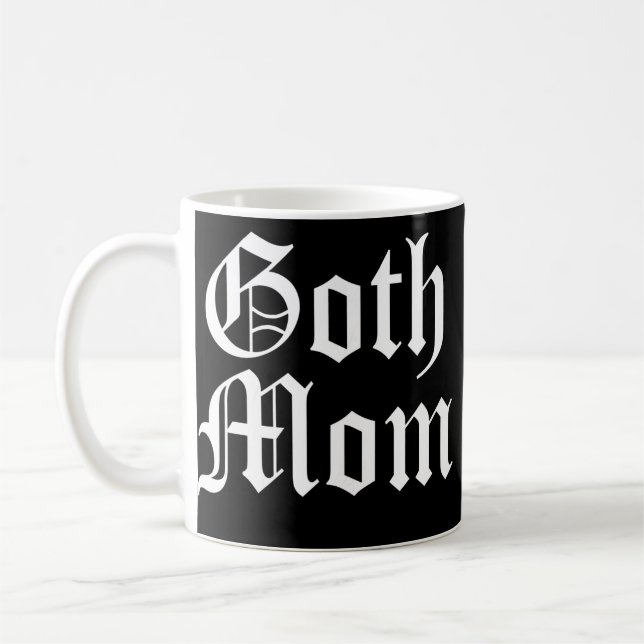 Womens Goth Mum Gothic Text Gothcore Mother Dark Coffee Mug (Left)