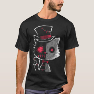 Womens Goth Summer Graphic Harajuku Gothic Creepy  T-Shirt