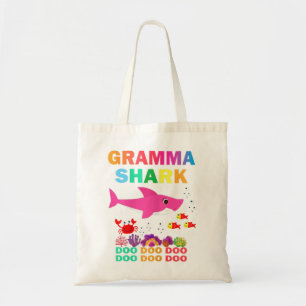 Womens Gramma Shark Shirt Matching Family Mother's Tote Bag