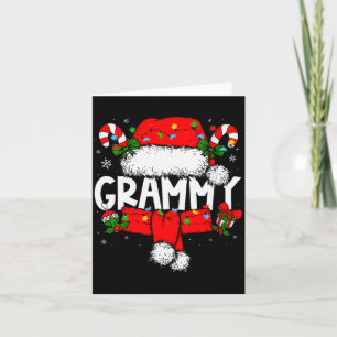 Womens Grammy Christmas Pajama Santa Claus Family Card