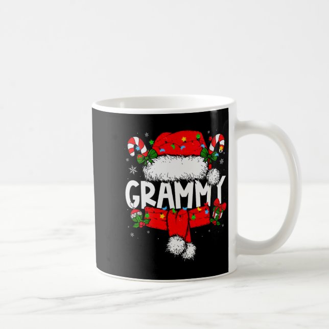 Womens Grammy Christmas Pajama Santa Claus Family  Coffee Mug (Right)