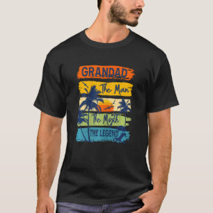 Womens Grandad The Man The Myth The Legend Beach S T-Shirt