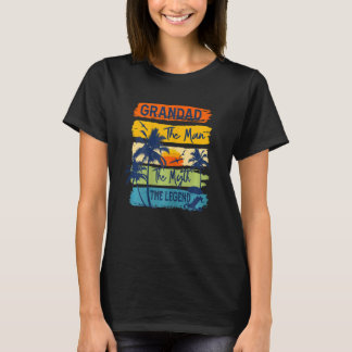 Womens Grandad The Man The Myth The Legend Beach S T-Shirt