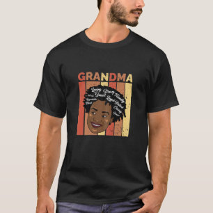 Womens Grandma Black History Month Retro BLM Melan T-Shirt