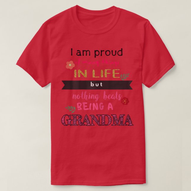 Womens Grandma Grandmother Nana Quote  T-Shirt (Design Front)