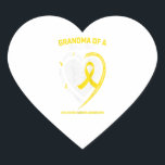 Womens Grandma Grandson Granddaughter Childhood Heart Sticker<br><div class="desc">Womens Grandma Grandson Granddaughter Childhood</div>