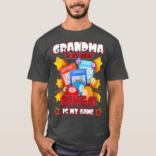 Womens Grandma Is My Name Bingo is My Game Lover M T-Shirt