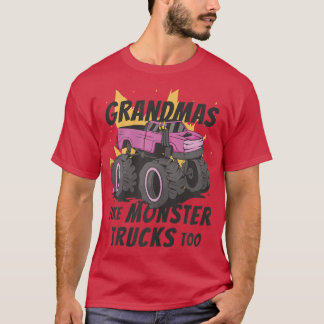Womens Grandma Monster truck lover Grandmother Fun T-Shirt
