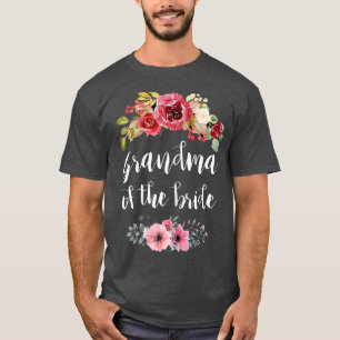 Womens Grandma of the Bride  Womens Wedding Shower T-Shirt