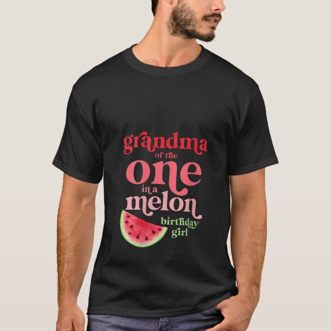 Womens Grandma of the One In A Melon Birthday Girl T-Shirt (Front)