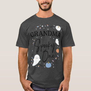 Womens Grandma of the Spooky One First Birthday Bo T-Shirt