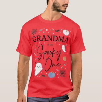 Womens Grandma of the Spooky One First Birthday Bo T-Shirt
