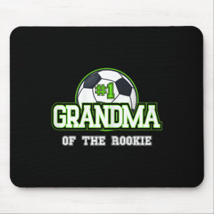 Womens Grandma Rookie Of Year 1st Birthday Soccer  Mouse Mat