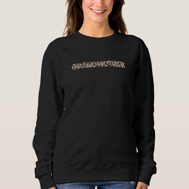 Womens Grandmother Animal Print Leopard Pattern Mo Sweatshirt (Front)
