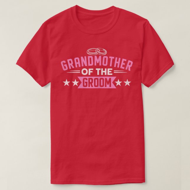 Womens Grandmother Of The Groom Matching Bachelore T-Shirt (Design Front)