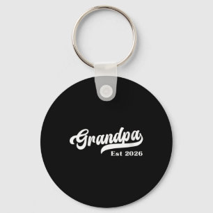 Womens Grandpa Est 2026 New Grandfather Design V-n Key Ring