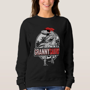 Womens Granny Saurus Dinosaur Grannysaurus Rex Sweatshirt