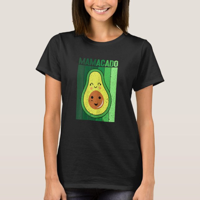 Womens  Graphic of Mamacado Papacado for Avocado   T-Shirt (Front)