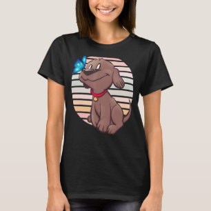 Women's graphic Sunset Butterfly Dog Mum Cute T-Shirt