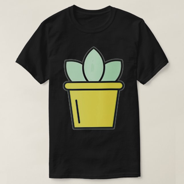 Womens Graphic Tee  Little Succulent Cactus Design (Design Front)