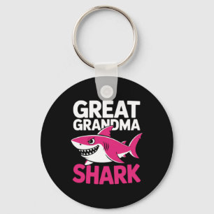 Womens Great Grandma Shark Cute Grandmother Key Ring