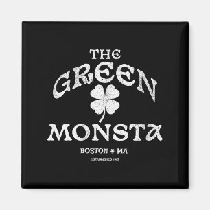 Womens Green Monsta Funny Boston M New England Srt Magnet