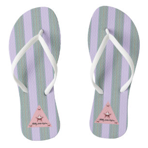 Women's Green Thatch Designed Adult Flip Flops