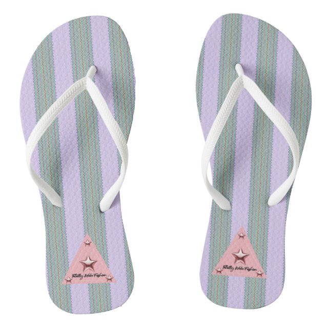Women's Green Thatch Designed Adult Flip Flops (Footbed)