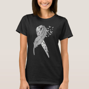 Womens Grey Ribbon In May We Wear Grey Aphasia Awa T-Shirt