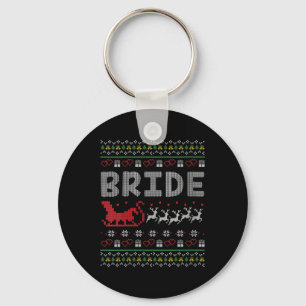 Womens Groom Bride Christmas Xmas Ugly Matching Co Key Ring