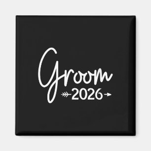 Women's groom est 2026 married wedding bridal magnet