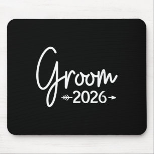 Women's groom est 2026 married wedding bridal mouse mat