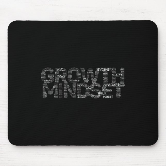 Womens Growth Mindset Motivation And Insrational V Mouse Mat (Front)