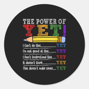 Womens Growth Mindset Teacher Motivational Sitive  Classic Round Sticker