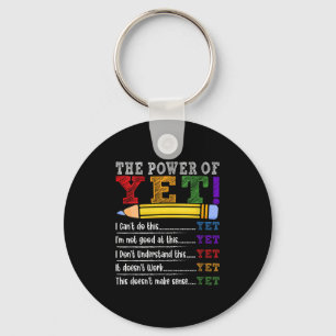 Womens Growth Mindset Teacher Motivational Sitive Key Ring