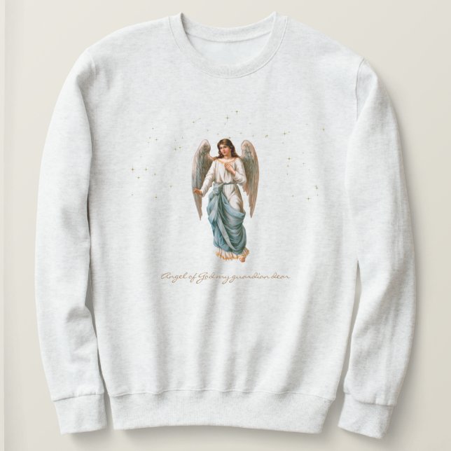 Women's Guardian Angel Sweatshirt Grey (Design Front)