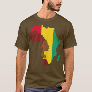 Womens Guinea Guinean Flag Africa Map Ethnic Herit T-Shirt
