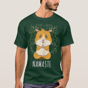 Womens Guinea Pig Meditation Namaste Yoga T-Shirt