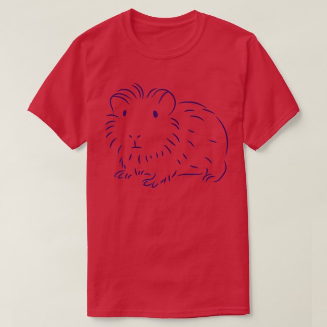 Womens Guinea Pig Minimal Drawing  T-Shirt (Design Front)
