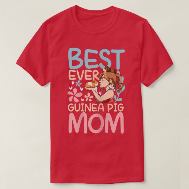 Womens Guinea Pig Mum for a Guinea Pig Mom236 T-Shirt (Design Front)
