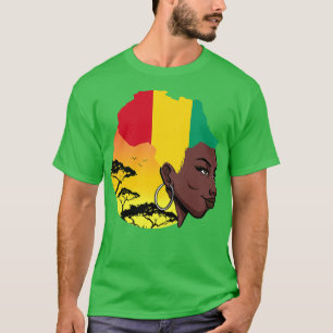 Womens Guinean Queen Black History Month Guinea Fl T-Shirt