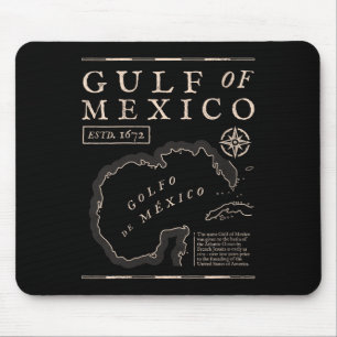 Womens Gulf Of Mexico 1672 Historic Map V-neck Mouse Mat