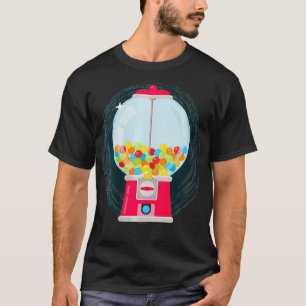 Womens Gumball Machine Candy Dispenser Sweets Love T-Shirt