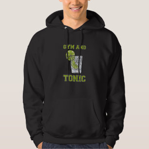Womens Gym And Tonic Gin Booze Bar Hoodie